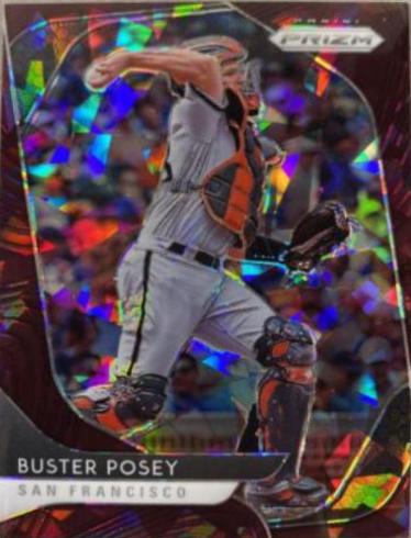 Buster Posey [Burgundy Cracked Ice Prizm] #34
