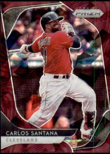 Carlos Santana [Burgundy Cracked Ice Prizm] #147