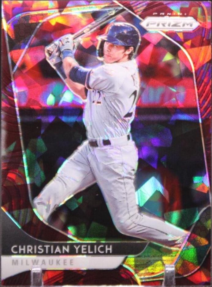 Christian Yelich [Burgundy Cracked Ice Prizm] #131