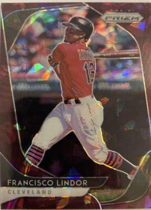 Francisco Lindor [Burgundy Cracked Ice Prizm] #138