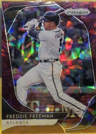 Freddie Freeman [Burgundy Cracked Ice Prizm] #166