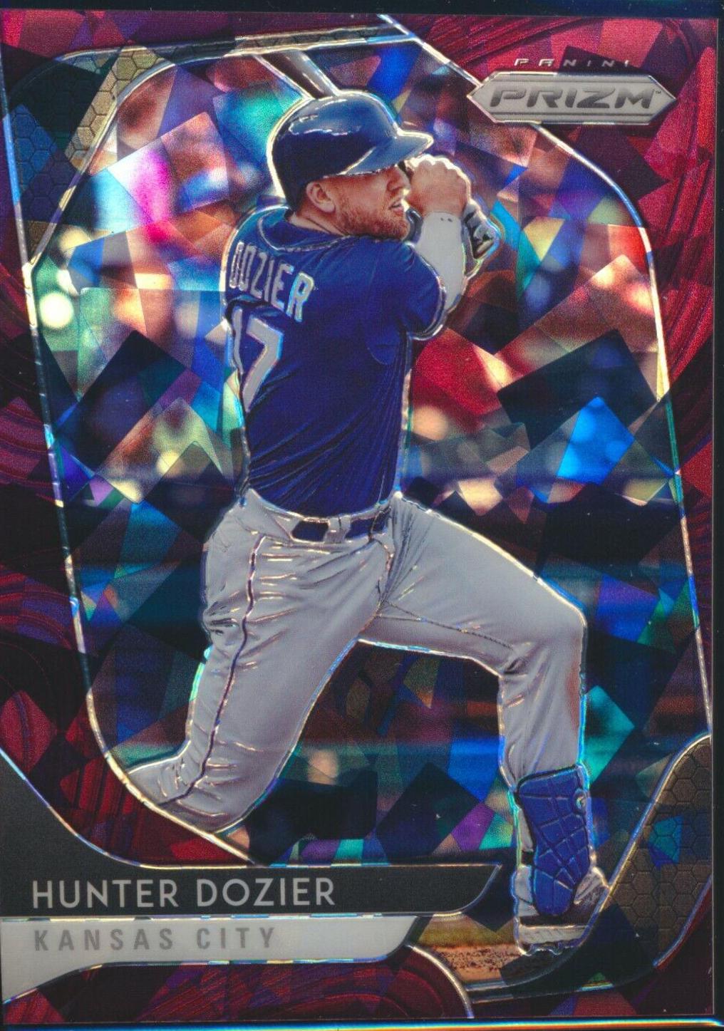 Hunter Dozier [Burgundy Cracked Ice Prizm] #175