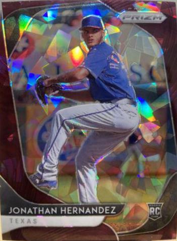 Jonathan Hernandez [Burgundy Cracked Ice Prizm] #96