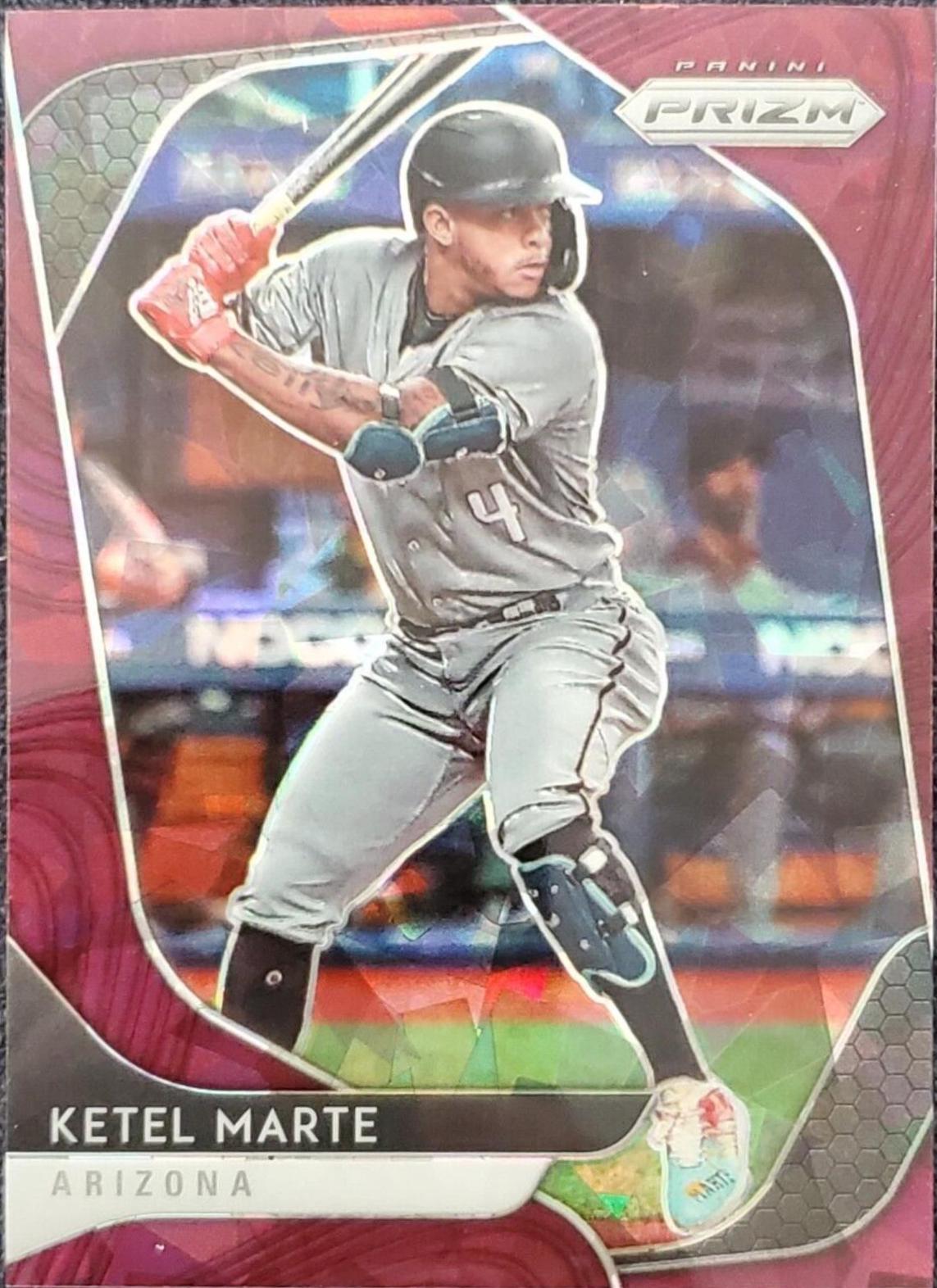 Ketel Marte [Burgundy Cracked Ice Prizm] #142