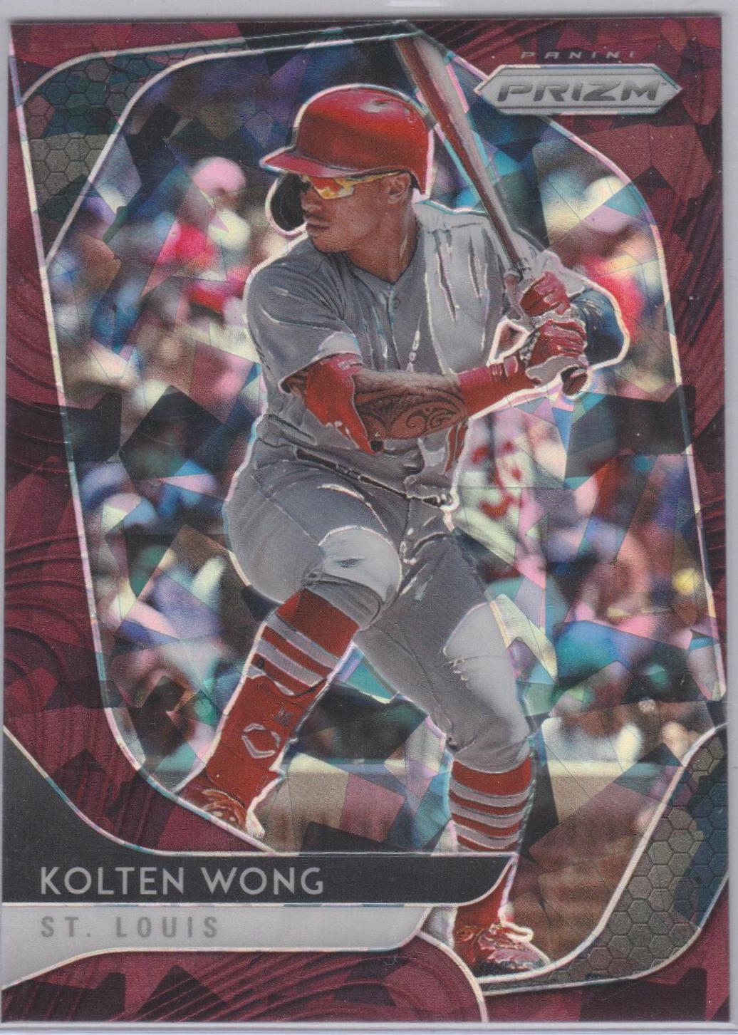 Kolten Wong [Burgundy Cracked Ice Prizm] #54