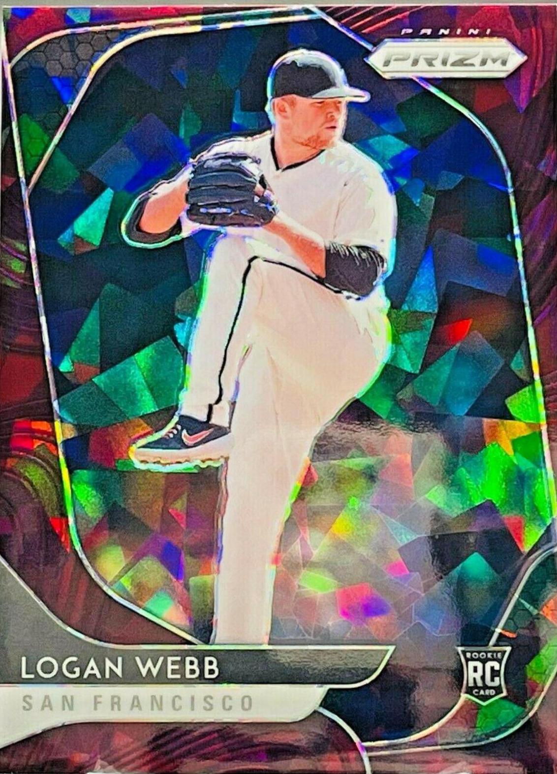 Logan Webb [Burgundy Cracked Ice Prizm] #168