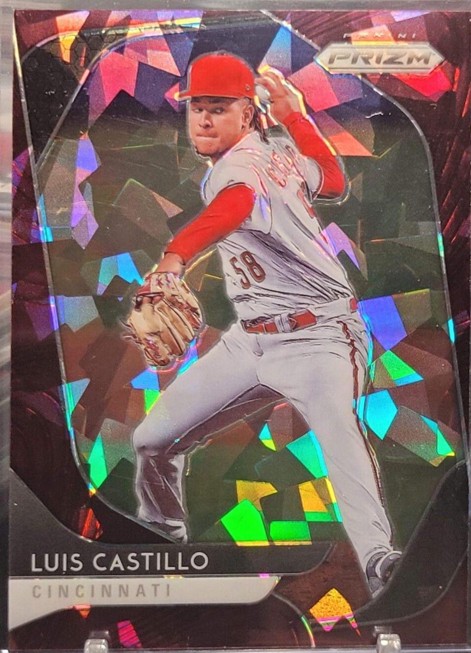 Luis Castillo [Burgundy Cracked Ice Prizm] #88