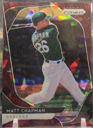 Matt Chapman [Burgundy Cracked Ice Prizm] #149