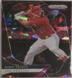Mike Trout [Burgundy Cracked Ice Prizm] #196
