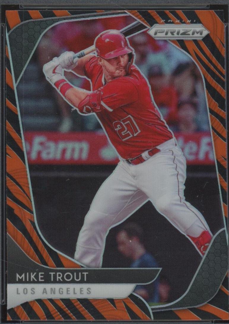 Mike Trout [Tiger Stripe Prizm] #196