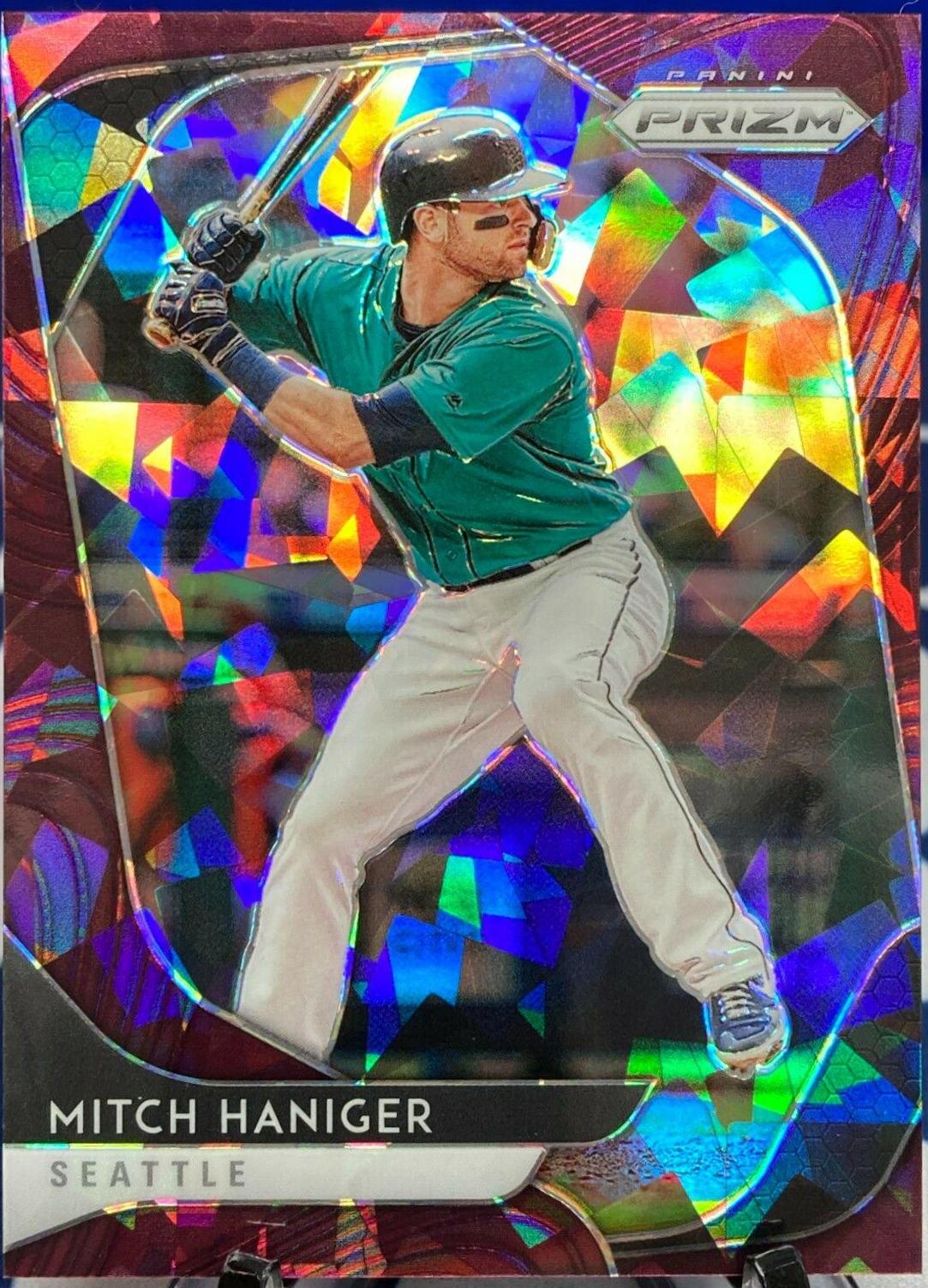 Mitch Haniger [Burgundy Cracked Ice Prizm] #250
