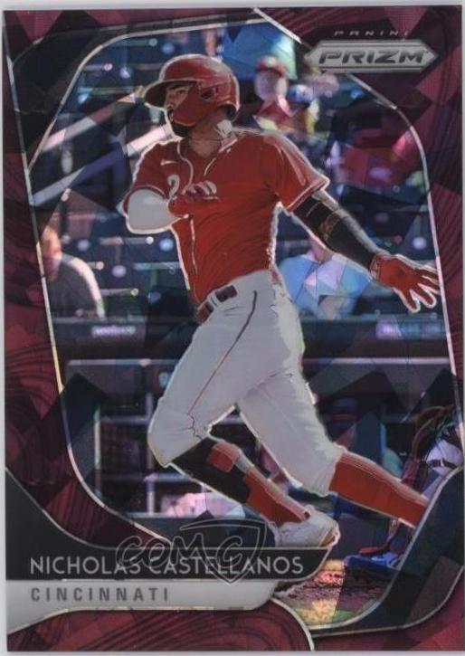 Nicholas Castellanos [Burgundy Cracked Ice Prizm] #205