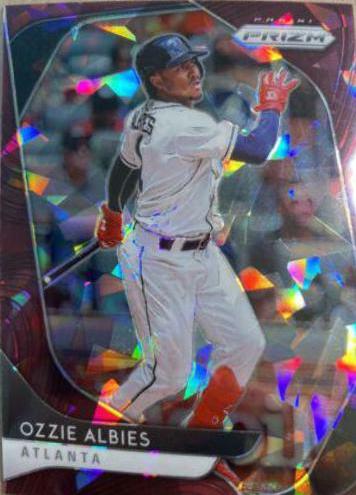 Ozzie Albies [Burgundy Cracked Ice Prizm] #231