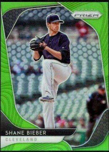 Shane Bieber [Lime Green Prizm] #36