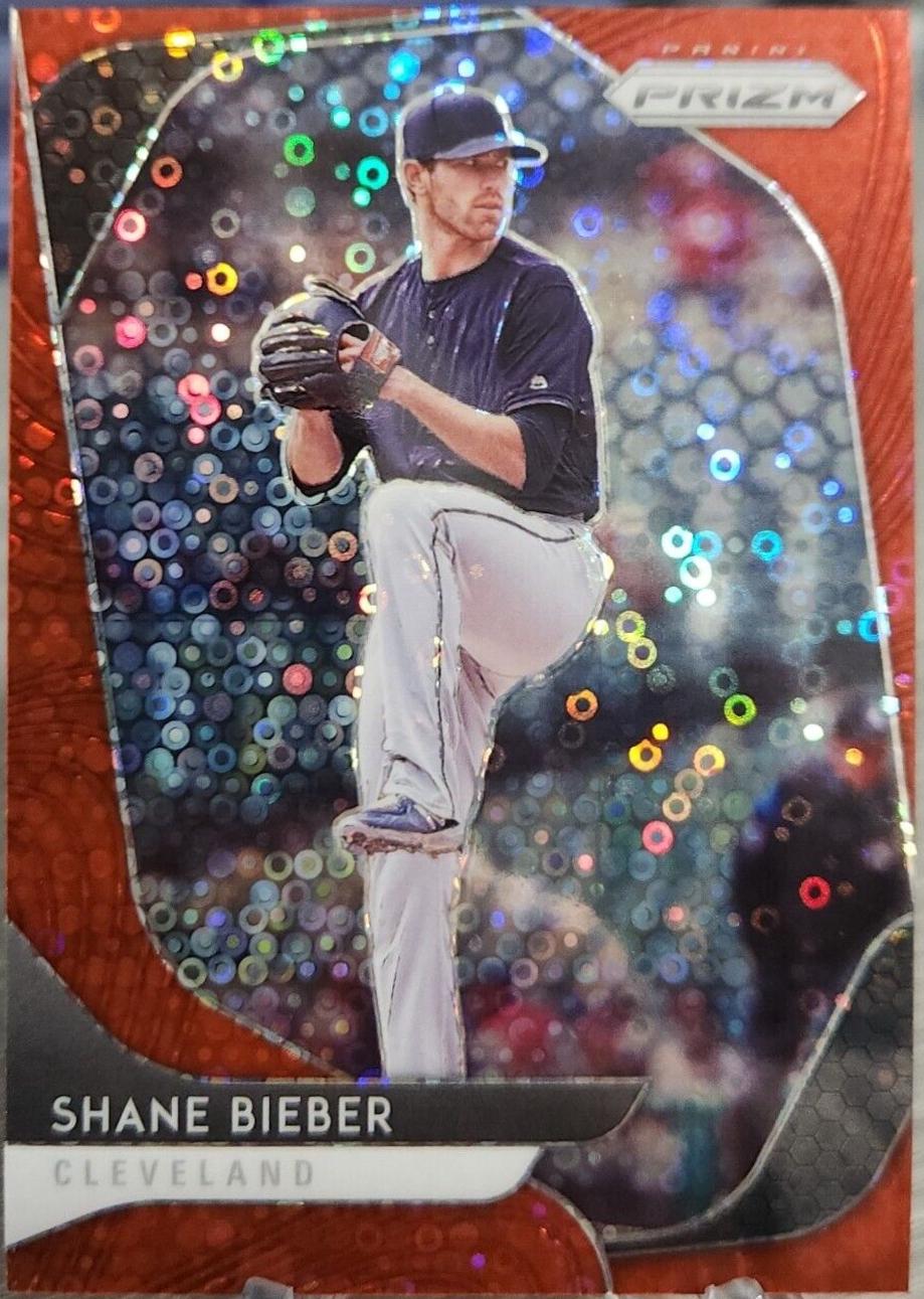 Shane Bieber [Red Donut Circles Prizm] #36