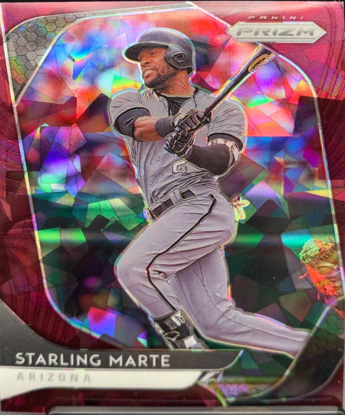 Starling Marte [Burgundy Cracked Ice Prizm] #41