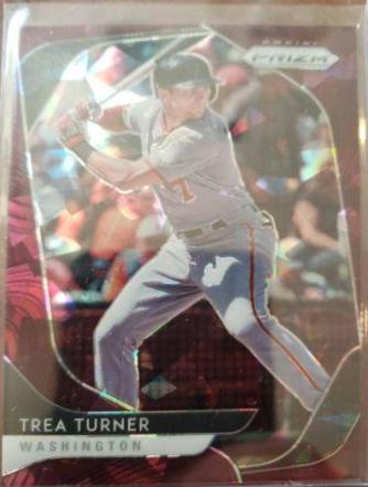 Trea Turner [Burgundy Cracked Ice Prizm] #148