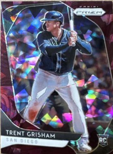 Trent Grisham [Burgundy Cracked Ice Prizm] #80