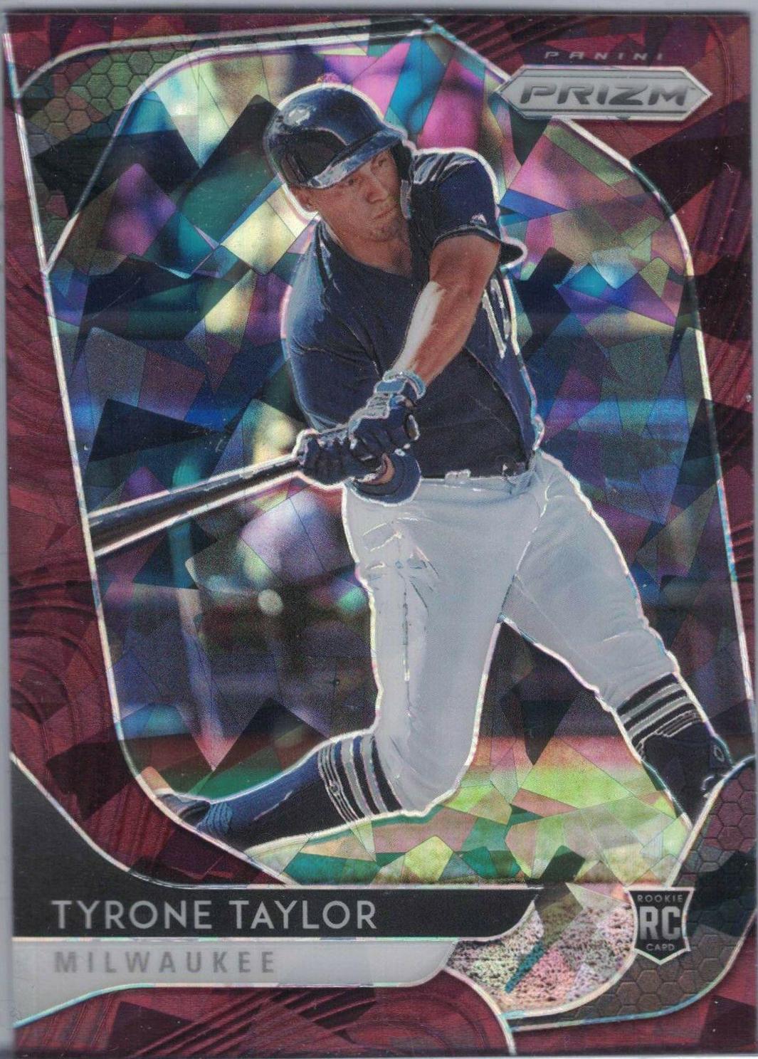 Tyrone Taylor [Burgundy Cracked Ice Prizm] #69