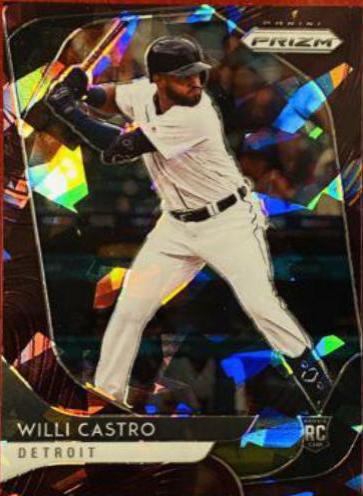 Willi Castro [Burgundy Cracked Ice Prizm] #113