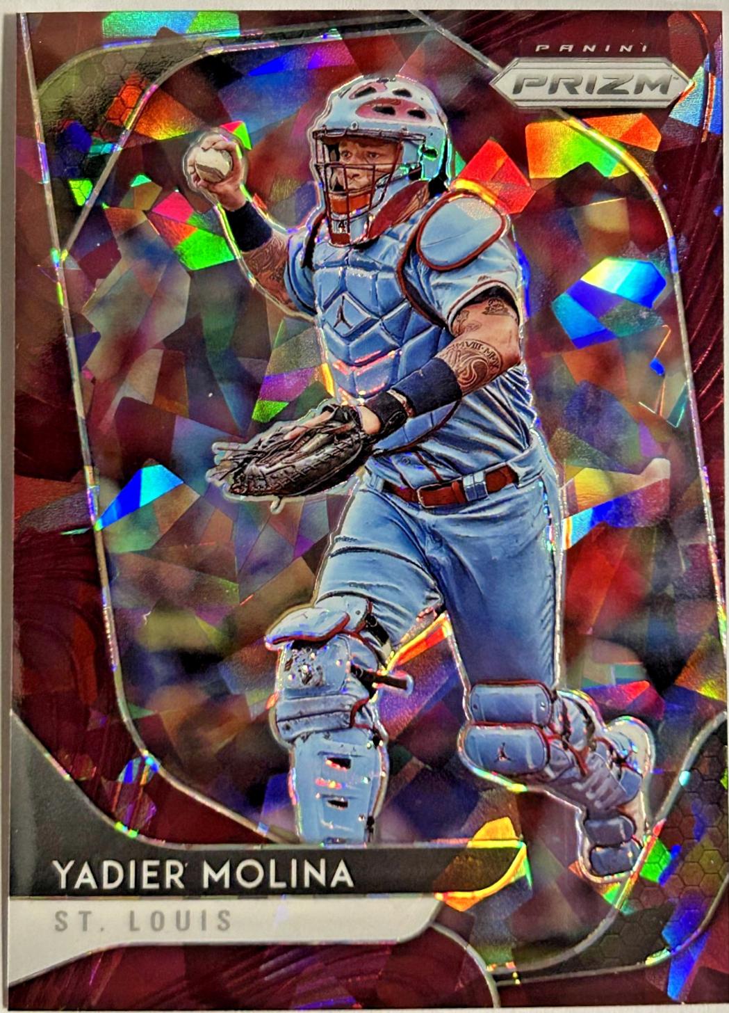 Yadier Molina [Burgundy Cracked Ice Prizm] #152
