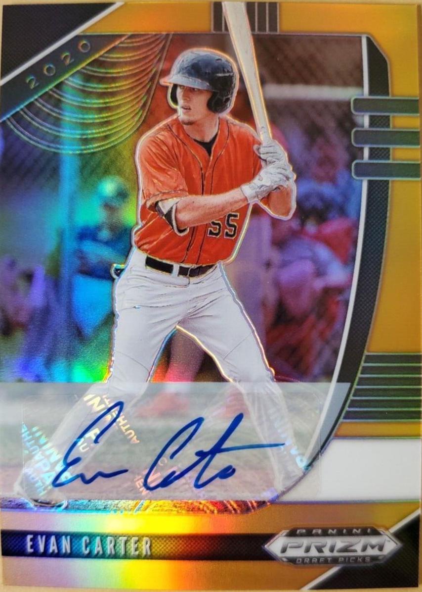 Evan Carter [Autograph Neon Orange Prizm] #PDP50