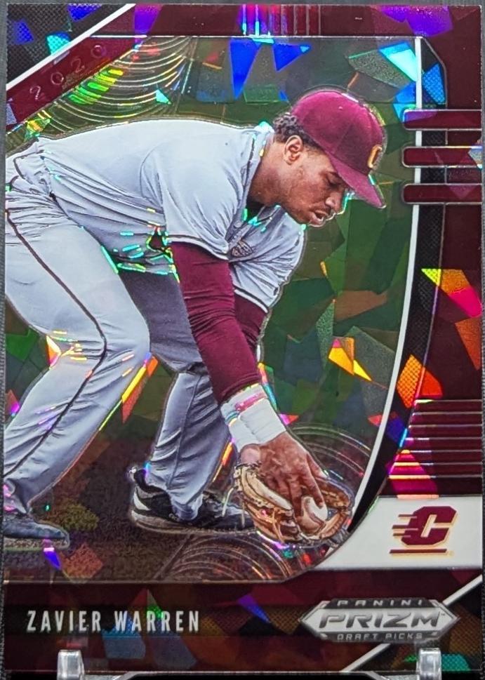 Zavier Warren [Burgundy Cracked Ice Prizm] #PDP92