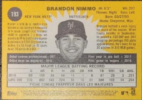 Brandon Nimmo [French Text] #193