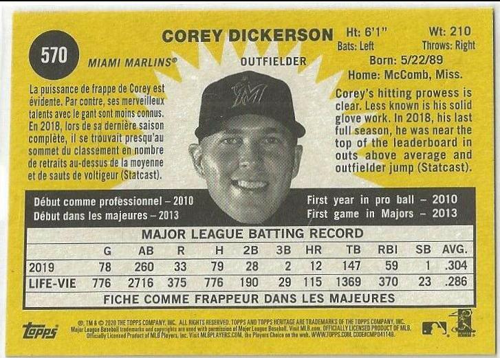 Corey Dickerson [French Text] #570