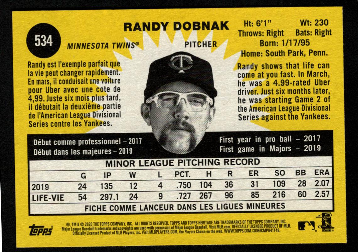 Randy Dobnak [French Text] #534