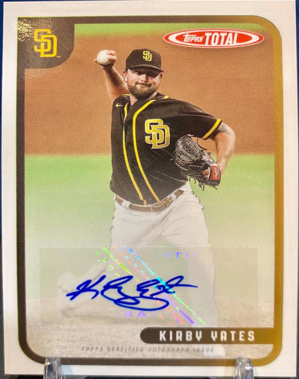 Kirby Yates [Autograph] #865A