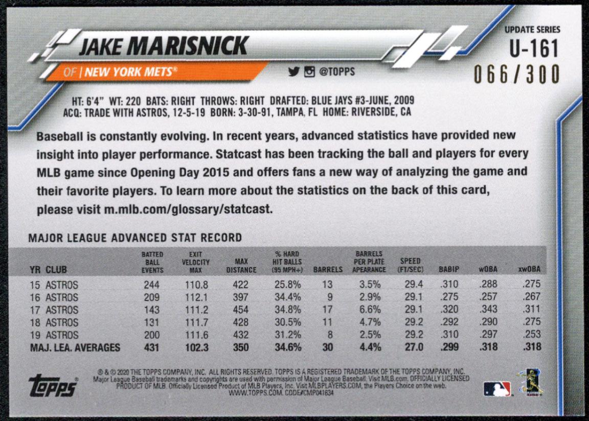 Jake Marisnick [Advanced Stat] #U-161
