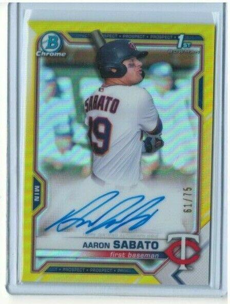 Aaron Sabato [Yellow Refractor] #CPA-AS