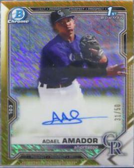 Adael Amador [Gold Shimmer Refractor] #CPA-AAM