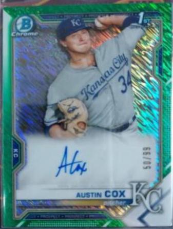 Austin Cox [Green Shimmer Refractor] #CPA-AC