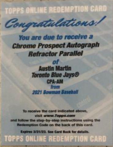Austin Martin [Blue Refractor] #CPA-AM