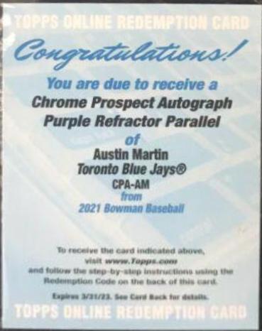 Austin Martin [Purple Refractor] #CPA-AM