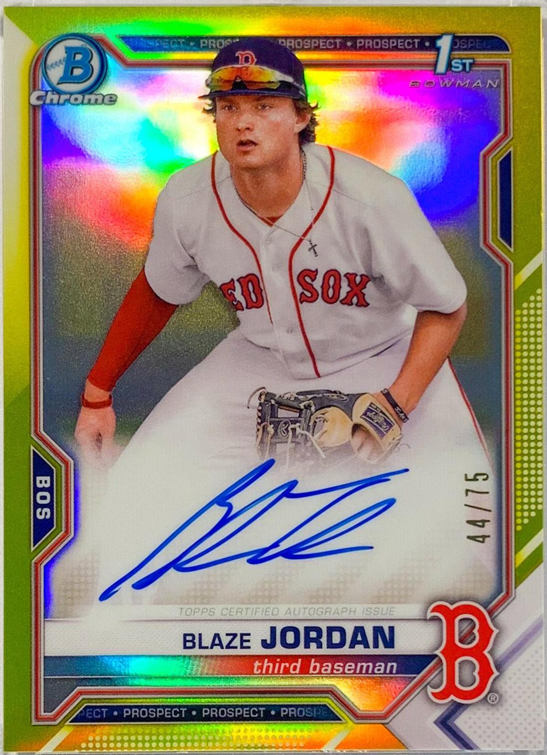 Blaze Jordan [Yellow Refractor] #CPA-BJ