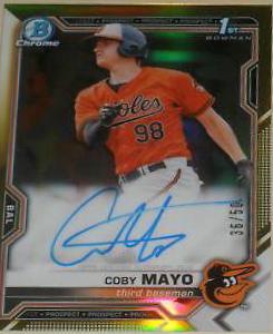 Coby Mayo [Gold Refractor] #CPA-CMA