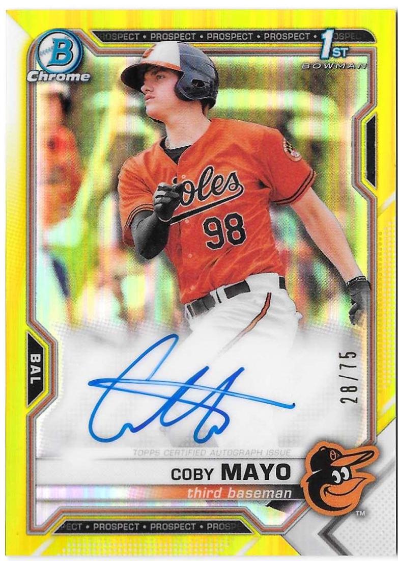 Coby Mayo [Yellow Refractor] #CPA-CMA