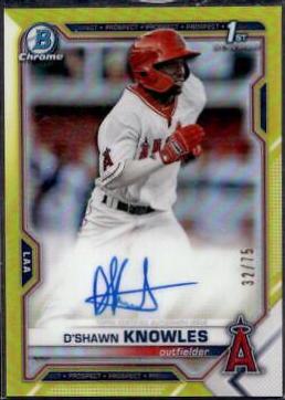 D'Shawn Knowles [Yellow Refractor] #CPA-DK