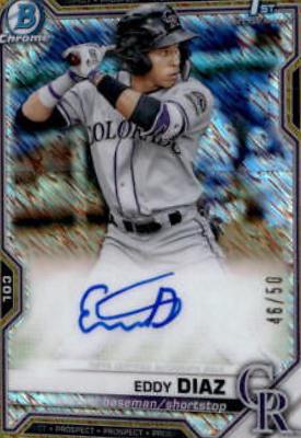 Eddy Diaz [Gold Shimmer Refractor] #CPA-ED