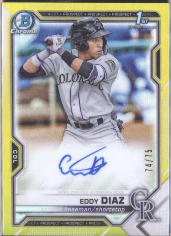 Eddy Diaz [Yellow Refractor] #CPA-ED