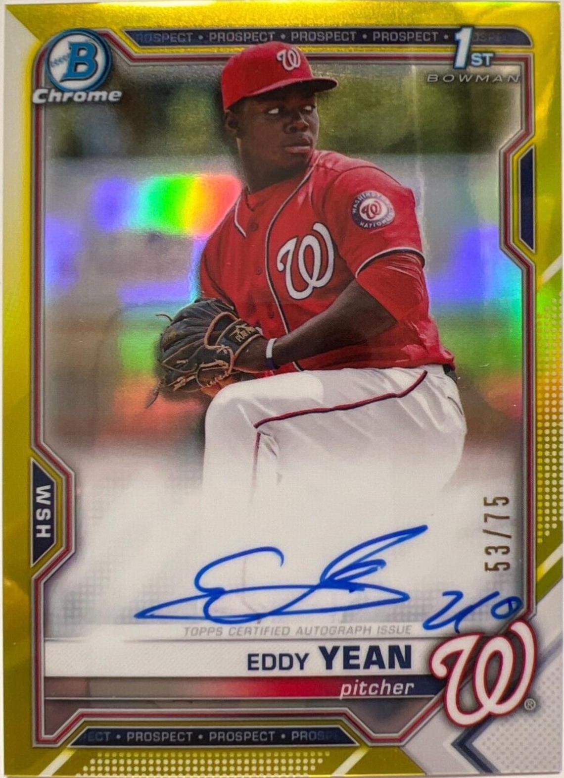 Eddy Yean [Yellow Refractor] #CPA-EY