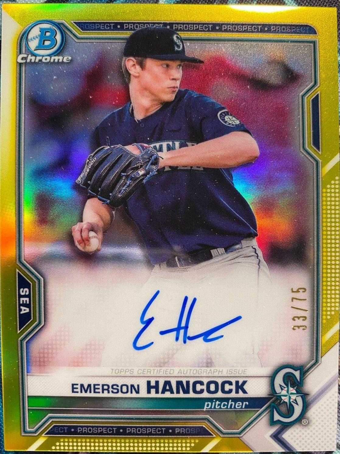 Emerson Hancock [Yellow Refractor] #CPA-EHA