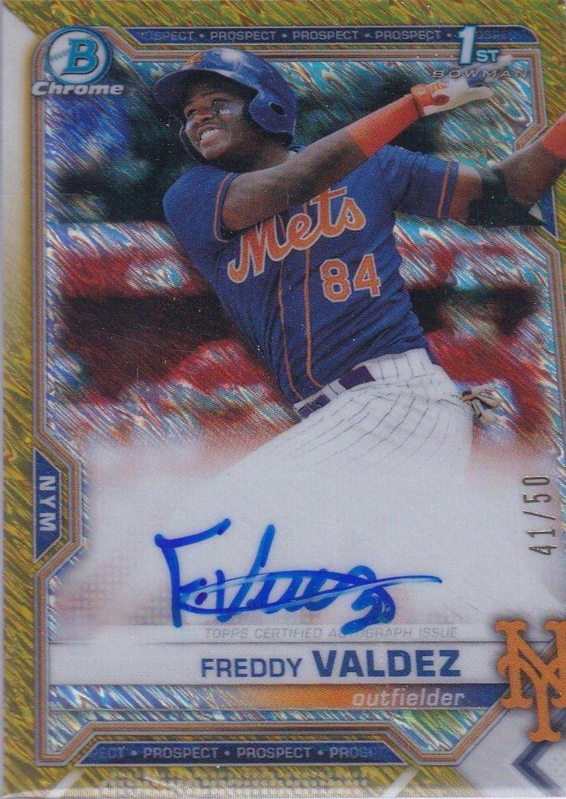 Freddy Valdez [Gold Shimmer Refractor] #CPA-FV