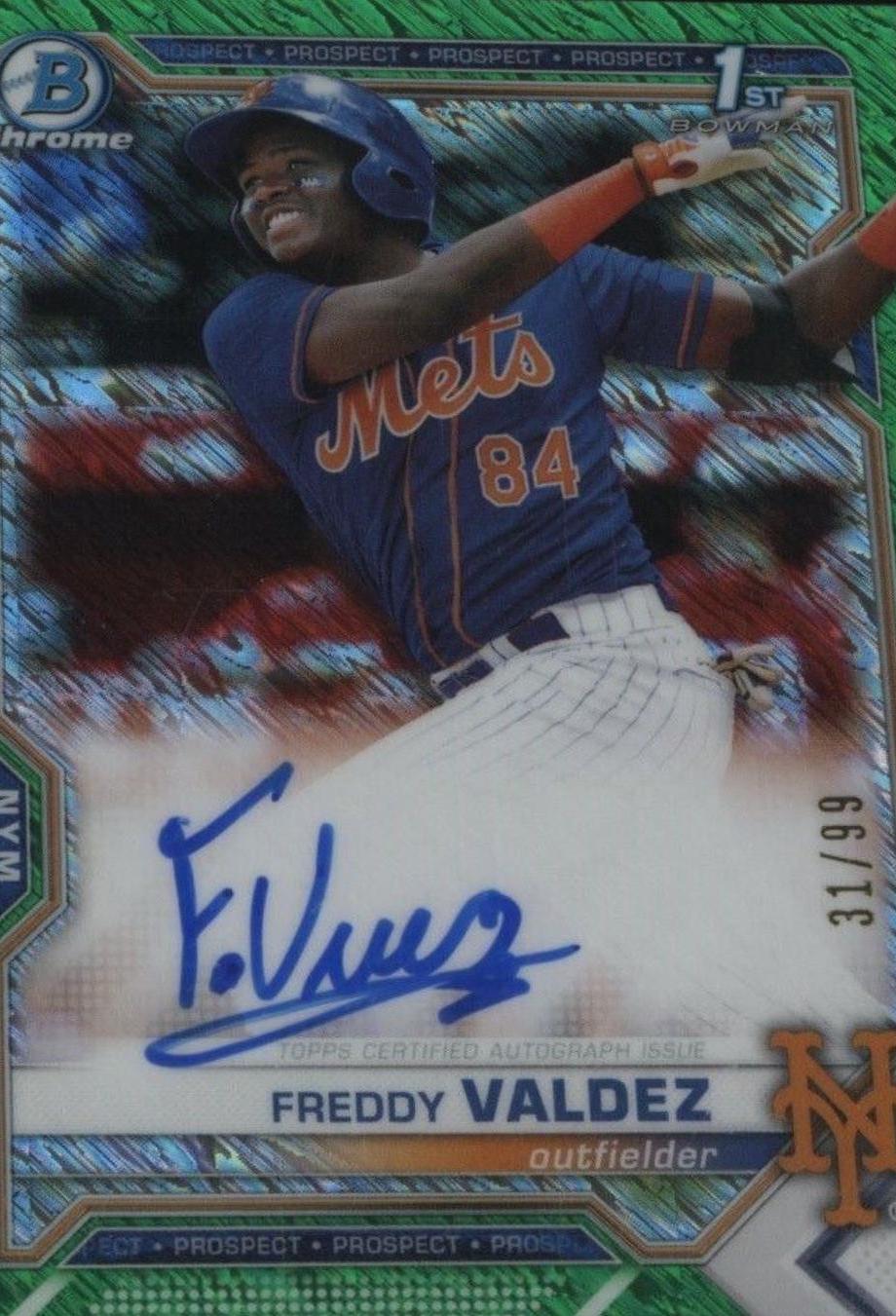 Freddy Valdez [Green Shimmer Refractor] #CPA-FV