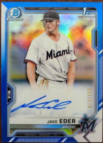 Jake Eder [Blue Refractor] #CPA-JED