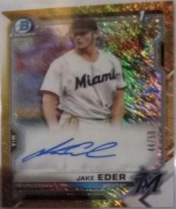 Jake Eder [Gold Shimmer Refractor] #CPA-JED