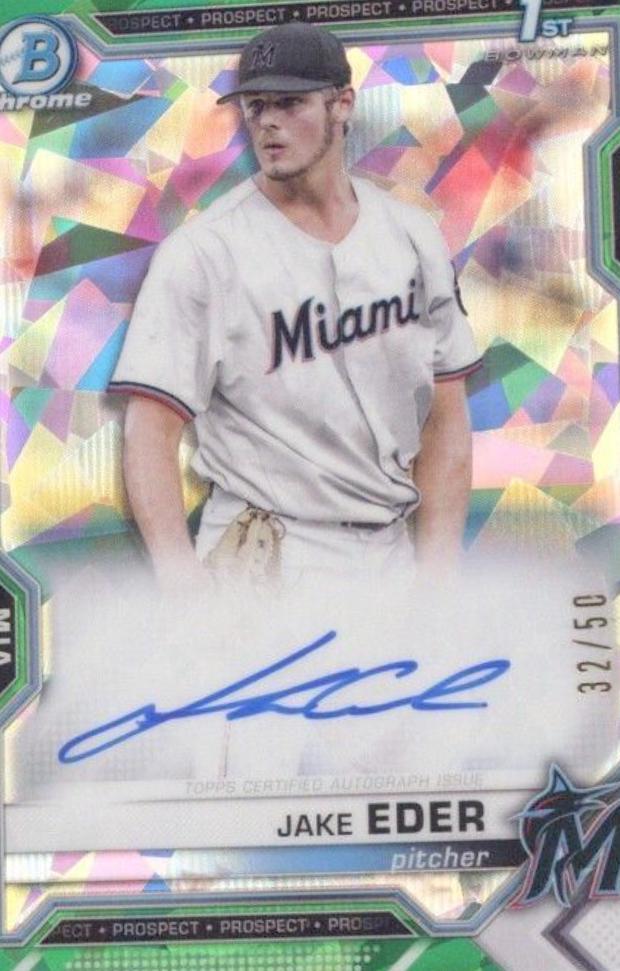 Jake Eder [Green Refractor] #CPA-JED